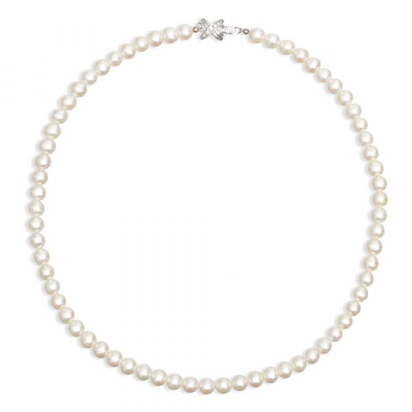 белый жемчуг ожерелье 6-6,5 мм